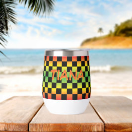 Monograma de rasta verde rojo amarillo ocre verifi