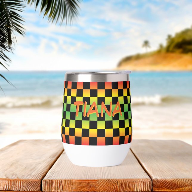 Monograma de rasta verde rojo amarillo ocre verifi (Playa)