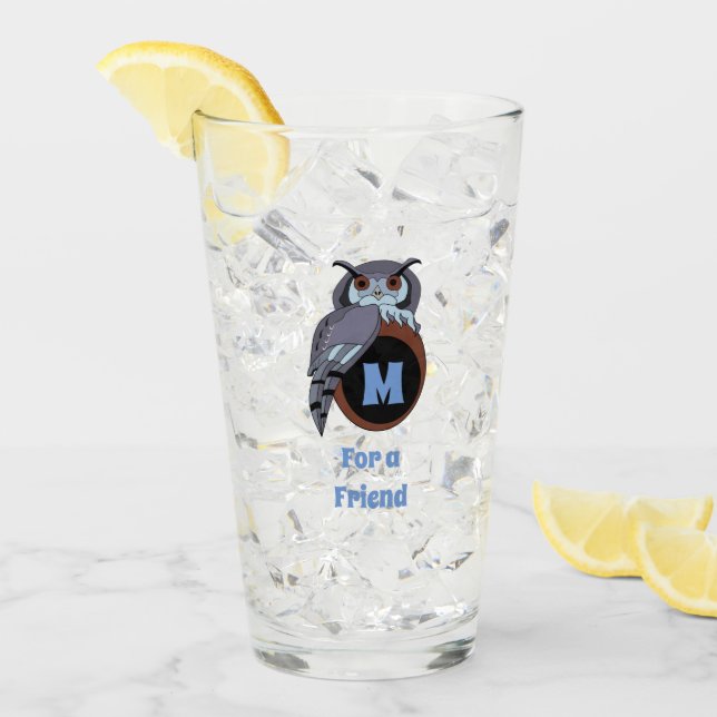 Monograma de Scary Scop Owl (Anverso (hielo))