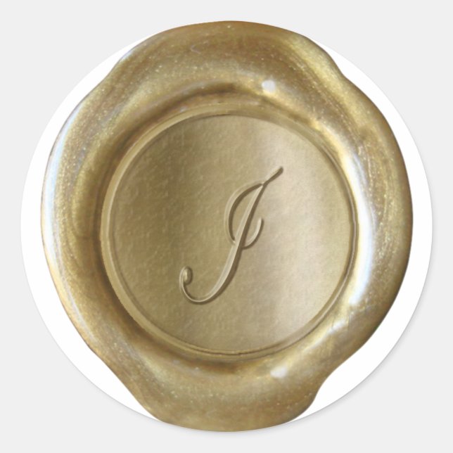 Monograma de sello de cera - Oro - Script I - (Anverso)