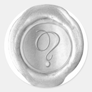 Monograma de sello de cera - Plata - ¿Guión? -