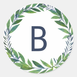 Monograma de sellos de Boda de verde esmeralda