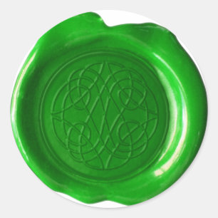 Monograma de sellos de cera - Verde irlandés - Cel