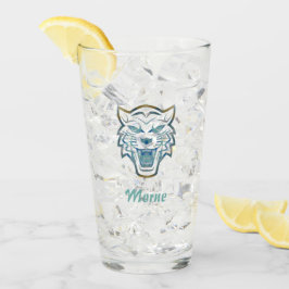 Monograma de silueta de tigre azul degradado