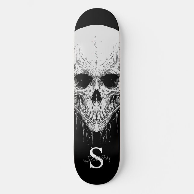 monograma de skateboard gris (Anverso)