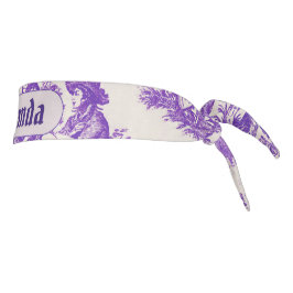 Monograma de tela de jouy floral vintage