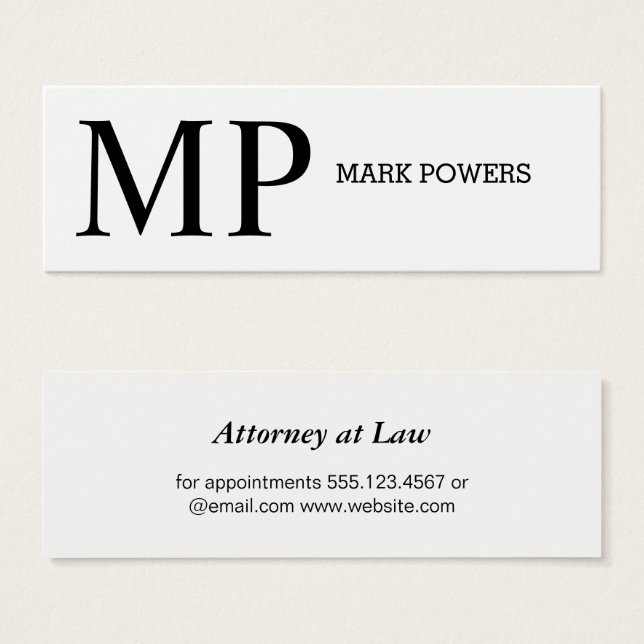 Monograma de tipo Serif (Anverso y reverso)