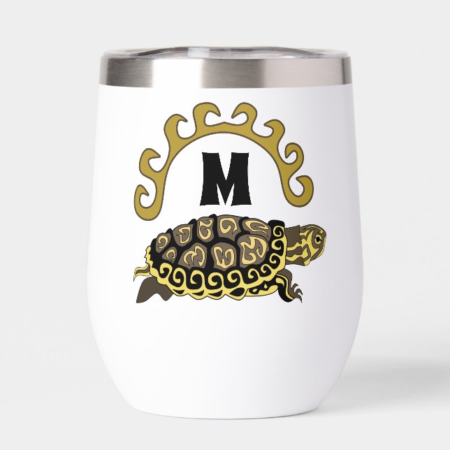 Monograma de tortuga deslizante de Cumberland colo (Trasero)