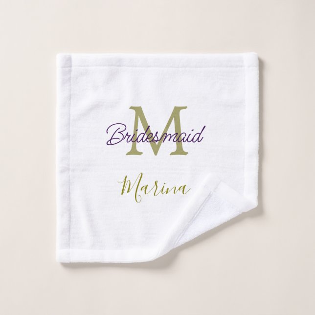 Monograma de tribu de novia, ducha de boda simple  (Toallita)
