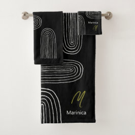 Monograma del arcoiris de la Moda Boho Mid Century