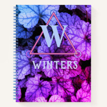 Monograma del arcoiris invernal - Cuaderno de foll