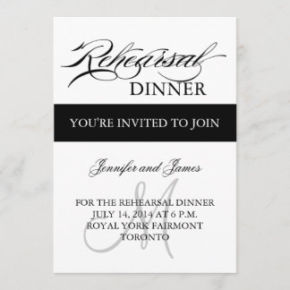 Monograma del blanco del negro de las invitaciones
