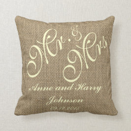 Monograma del Cojín decorativo Keepsake Boda ruso