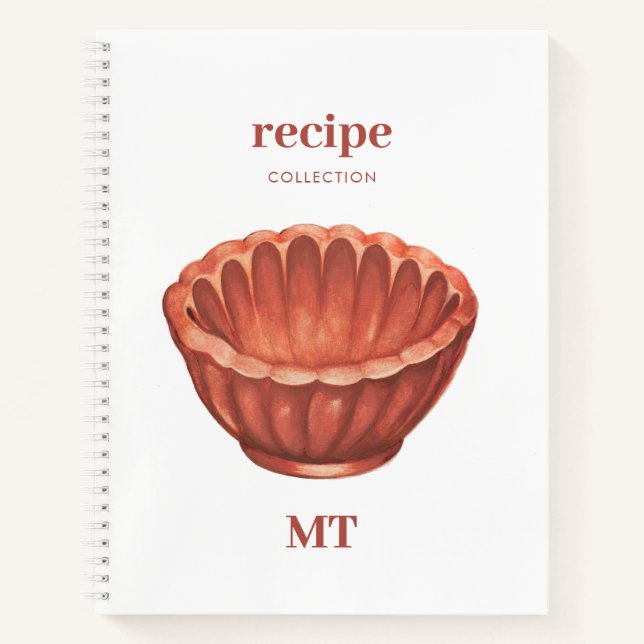 Monograma del libro de cocina de la receta del mol (Anverso)