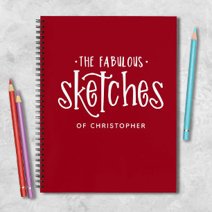 Monograma del libro de dibujos de artistas rojos