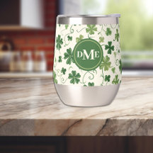 Monograma del patrón Swirl Shamrock