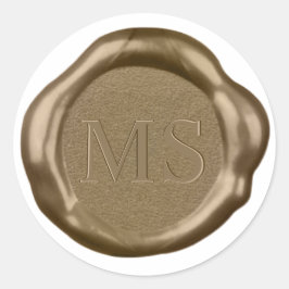 Monograma del Pegatina de sello de cera de oro,