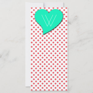 Monograma del polka rosado del coral por Shirley T