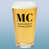 Monograma Dos Iniciales Nombre Cerveza Personaliza