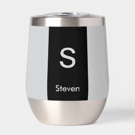 Monograma dos tonos negro moderno y gris