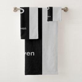 Monograma dos tonos negro moderno y gris