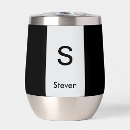 Monograma dos tonos negro moderno y gris claro