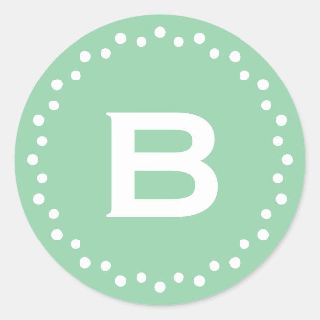 Monograma Dosis de Círculo Moderno Etiqueta de Peg (Anverso)