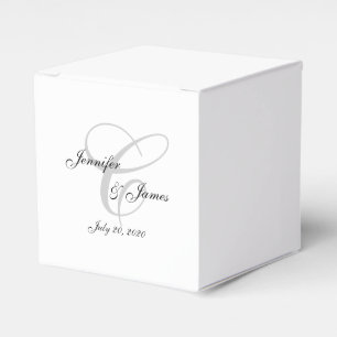 Monograma elegante C Cajas favoritas de bodas