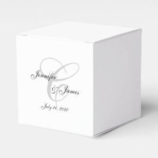 Monograma elegante C | Cajas favoritas de bodas