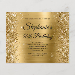 Monograma Elegante de Papel de Oro Brillante Cumpl