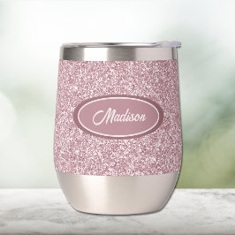 Monograma elegante de Purpurina rosa de Borgoña