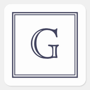 Monograma elegante en bloque con Pegatinas de la p