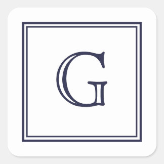 Monograma elegante en bloque con Pegatinas de la p