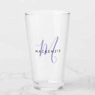 Monograma elegante estilo lavanda moderna