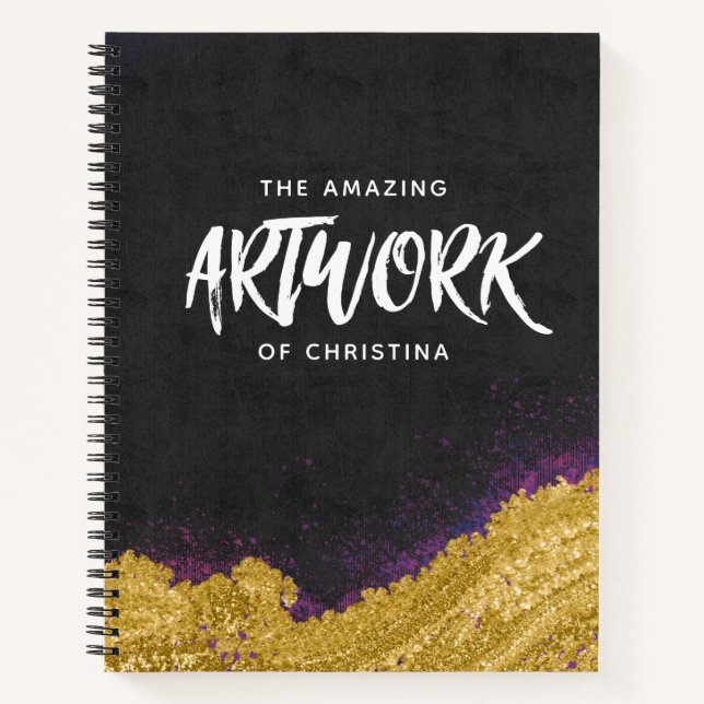 Monograma Elegante Libro de Esquemas de Artistas N (Anverso)