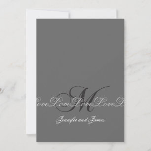 Monograma elegante M de las invitaciones de la