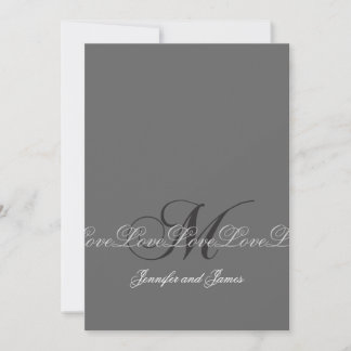 Monograma elegante M de las invitaciones de la