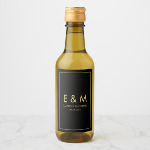 Monograma elegante personalizado de oro Texto Guar