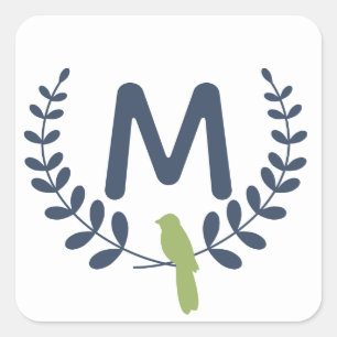 Monograma es pegatina de Navidad