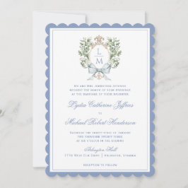 Monograma Escudo hoja | Invitación a la boda de vi
