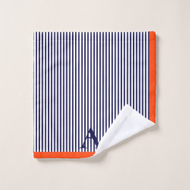 Monograma estilizado, estilizado, en tonos azules 