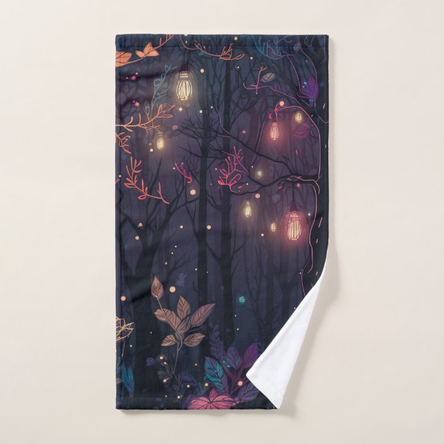 Monograma Fantasía con spray floral (Toalla de mano)