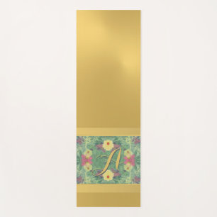 Monograma floral Color de latón Yoga Mat