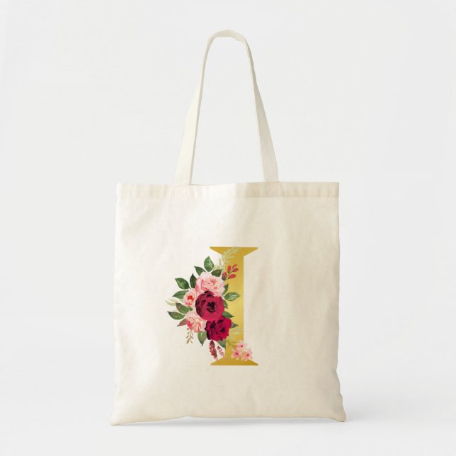 Monograma Floral I Bolsa Tote (Frente)