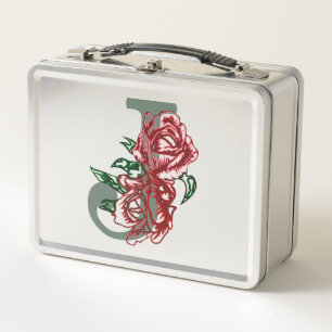 Monograma floral J letra mayúscula