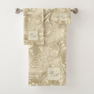 Monograma Floral Paisley Garden Gold/Gold ID750