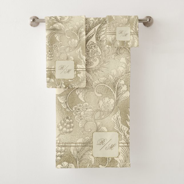 Monograma Floral Paisley Garden Gold/Gold ID750 (In situ)