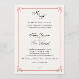 Monograma formal elegante | Invitación a la boda