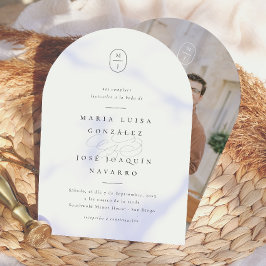 Monograma Formal Invitación de Boda Elegante