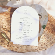 Monograma Formal Invitación de Boda Elegante